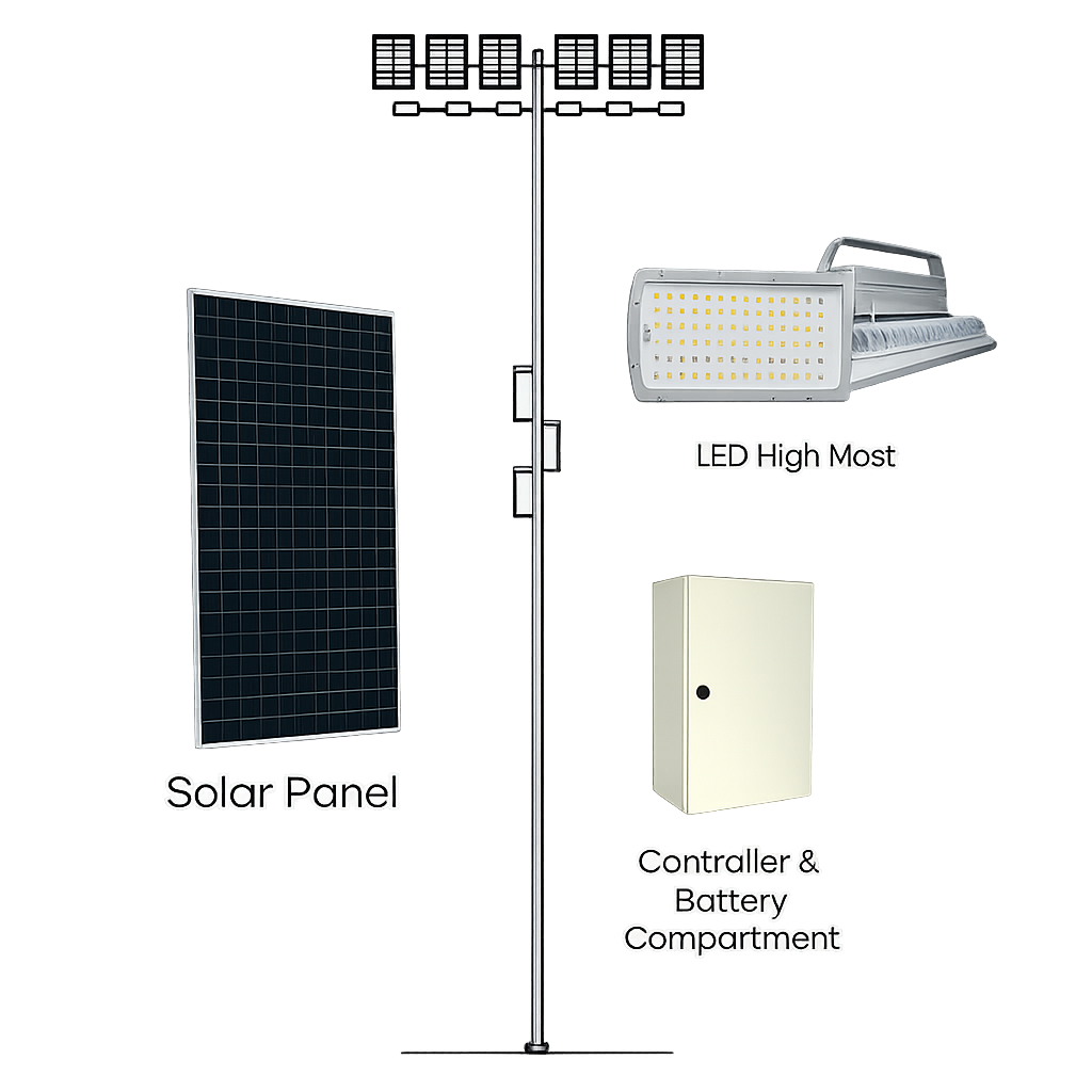 LED Solar High Mast